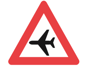 A96 advarselstavle Lavtgående fly