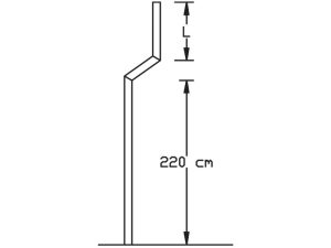 Forkrøbbet stander 70 cm
