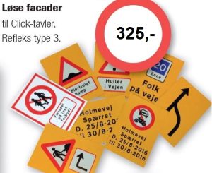 løs front til skilt