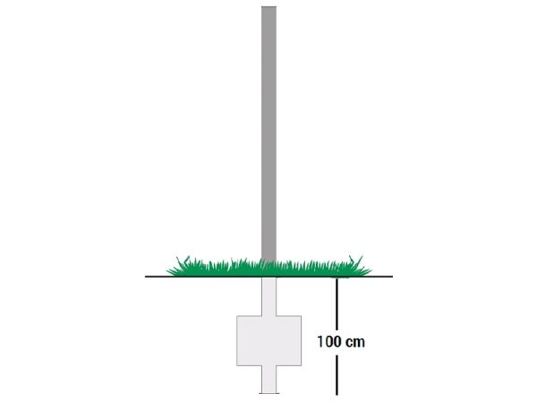 Skiltestang 390 cm til vejskilte
