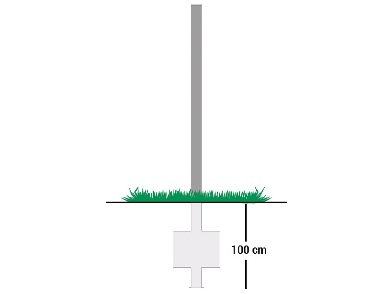 skiltestang Skiltestang 390 cm til vejskilte