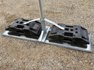 skilteholder i stål til Ø60 mm rør