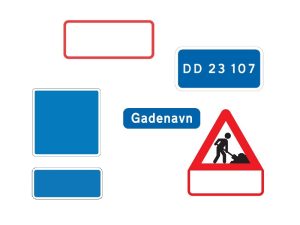 Vejskilte valgfri tekst