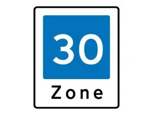 30 km zone færdselstave