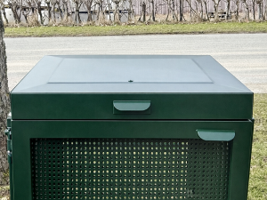 Skraldespand leveret i frederiksberggrøn